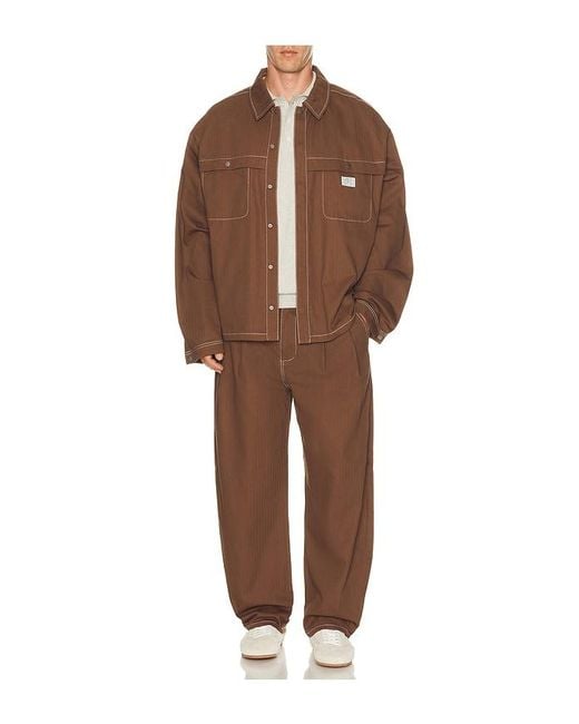 Malbon Brown Station Shirt for men