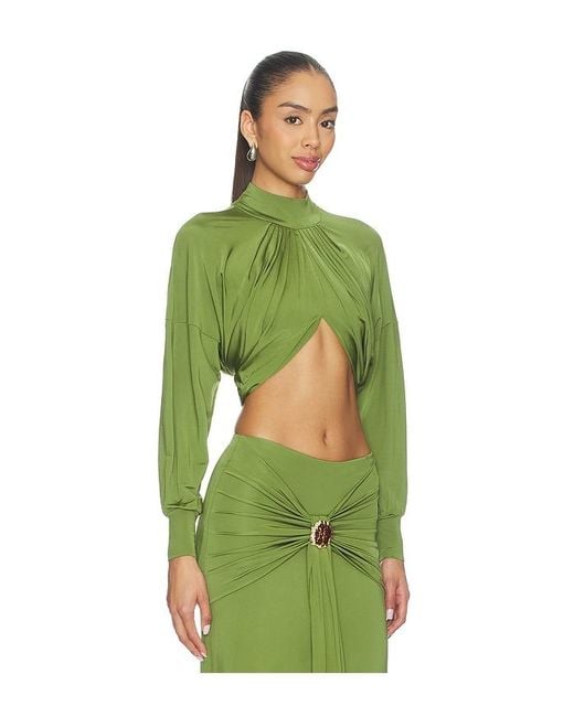 PATBO Green Intensity Jersey Cut Out Top