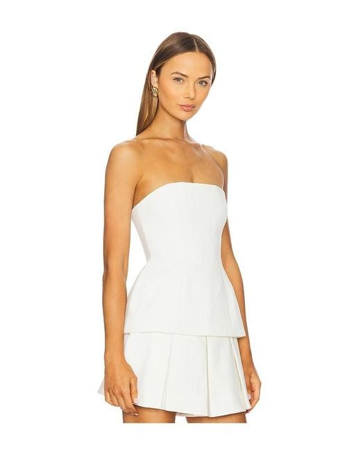 Bardot White Helenia Longline Strapless Top