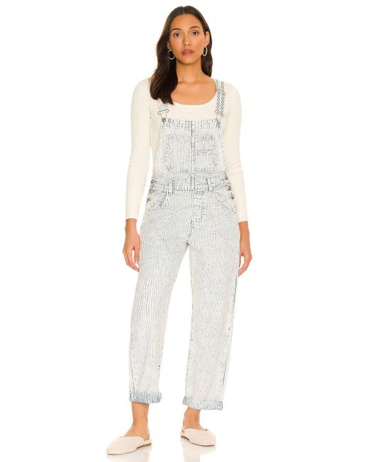 Free People Cotton Ziggy Railroad Overall in Blue - Lyst