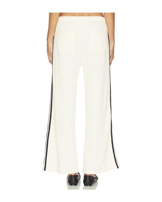 DONNI. White The Thermal Stripe Crop Pant