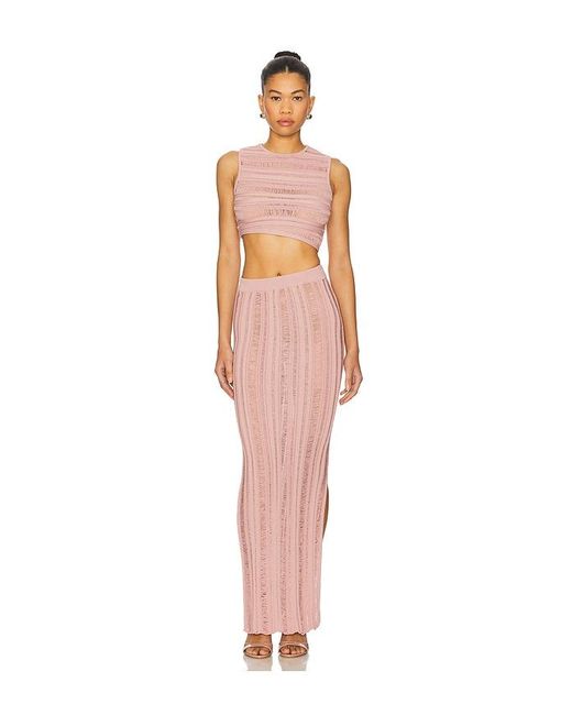 NonChalant Label Pink Maxirock