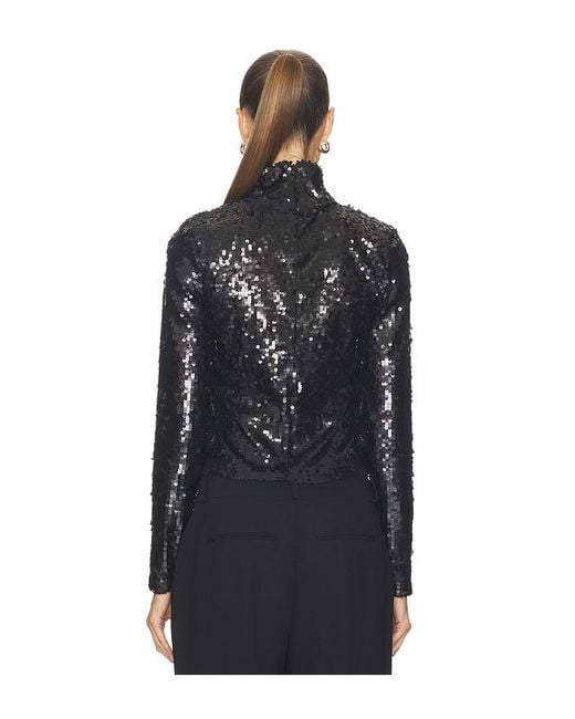 Rag & Bone Black Lucy Sequin Turtleneck
