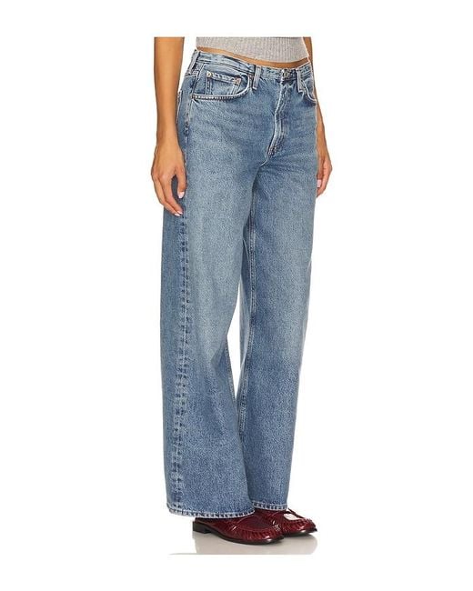 Agolde Blue Keira Wide Leg Jeans