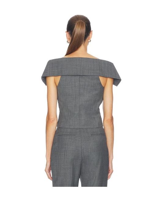 Ganni Multicolor Wool Melange Suiting Vest
