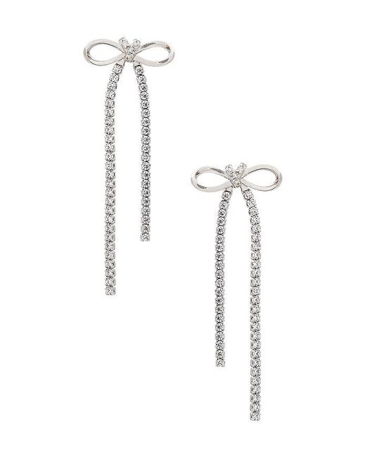 Shashi Metallic Bianca Bow Earring