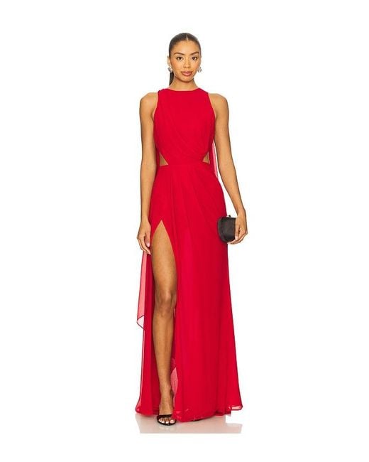 Michael Costello Red X Revolve Breslin Gown