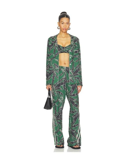The Upside Green Tamara Rio Collared Top