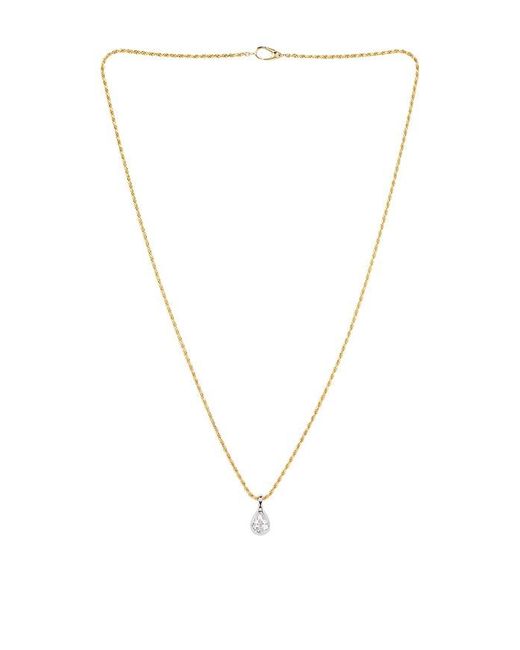 Shashi Metallic Pear Diamond Chain Necklace