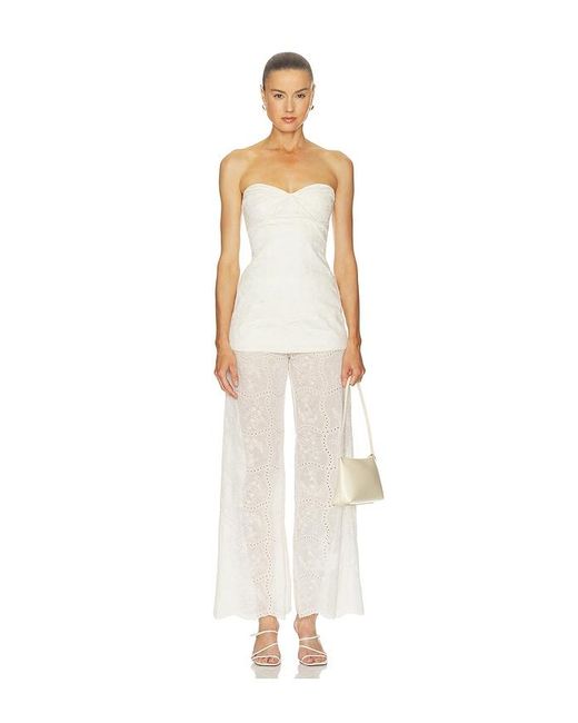 Amanda Uprichard White Strapless Soho Tunic