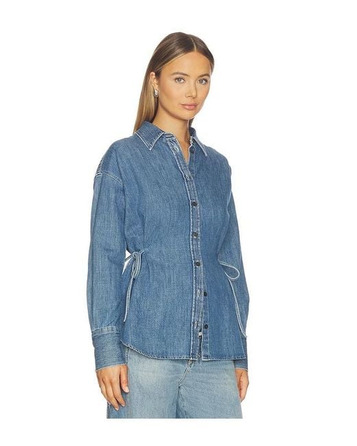 Closed Blue N Waisted Strap Blouse