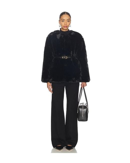 Blank NYC Blue Faux Fur Coat