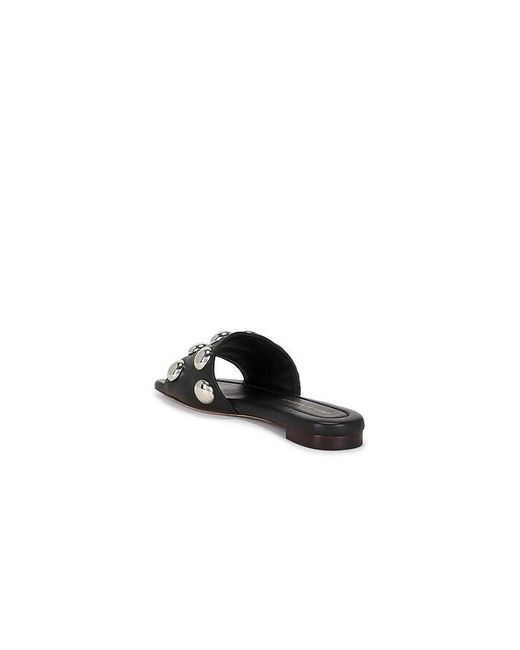 Loeffler Randall Black Hayes Studded Flat Sandal