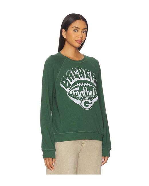 Junk Food Packers Football Sweatshirt Green