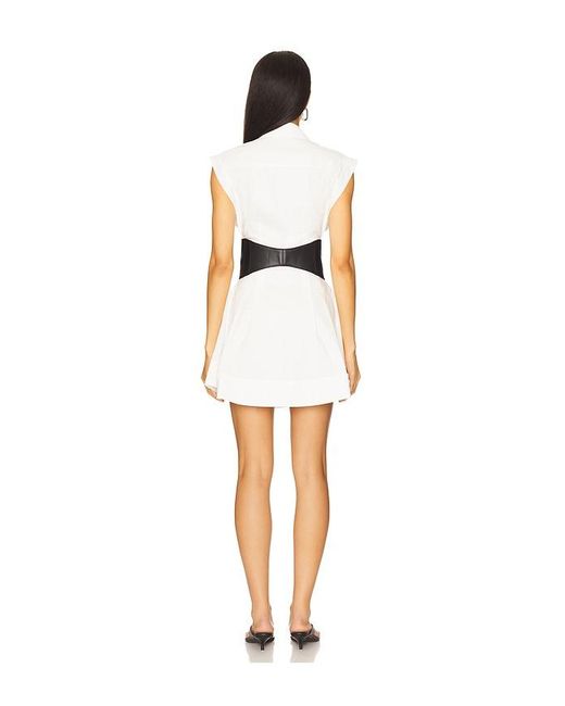 Jonathan Simkhai White Adler Belted Mini Dress