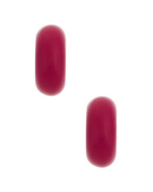 Uncommon Matters Red Beam Hoop Earrings