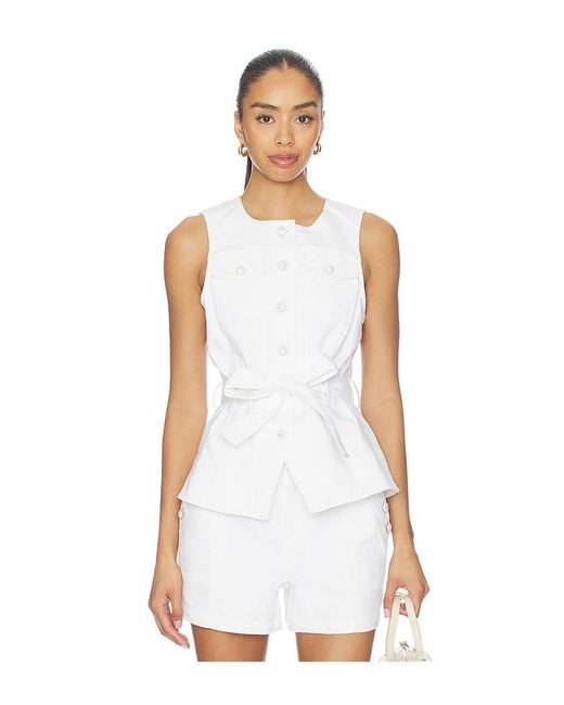 Cinq À Sept White Denim Reenee Vest