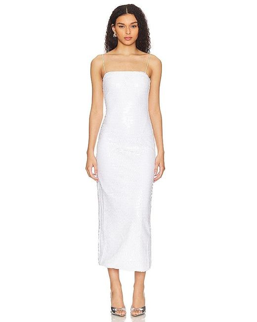 bubish White Hannah Sequin Dress