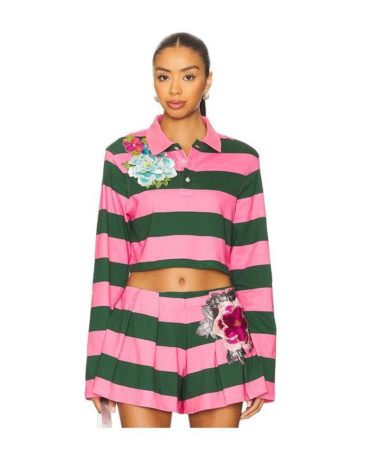 Area Red Oberteil Flower