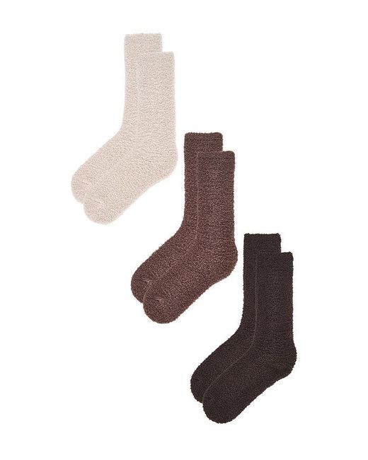 Barefoot Dreams Black X Revolve Cozychic 3 Pair Sock Set