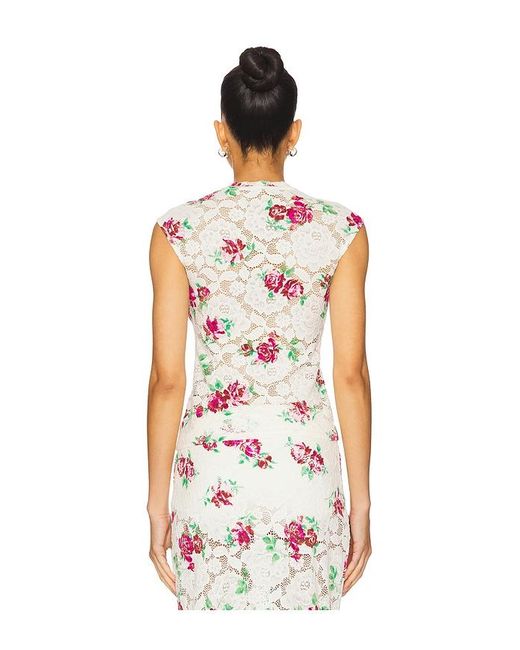 AFRM White Nina Crochet Lace Top