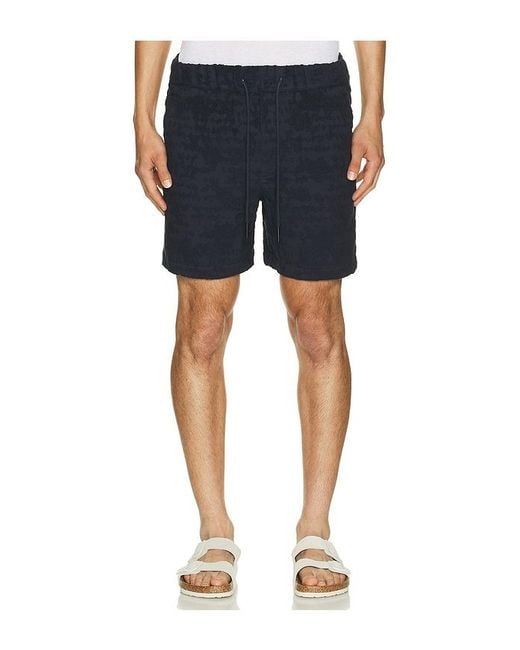 Oas Blue Night Lagoon Terry Shorts for men