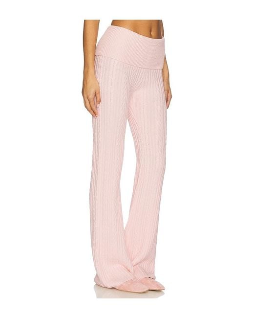 Lovers + Friends Pink Bessie Knit Pant