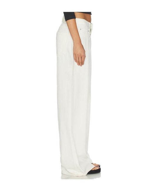 DL1961 White Dl Aura Alex Low Rise Baggy Wide Leg Jeans