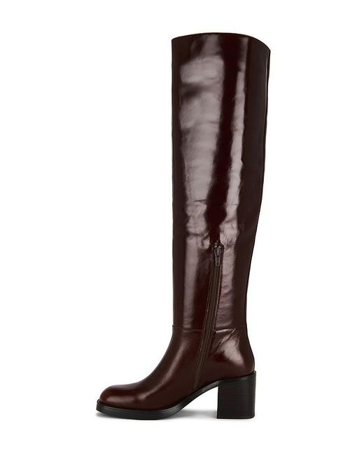 Jeffrey Campbell Brown Vinyl Over The Knee Boot