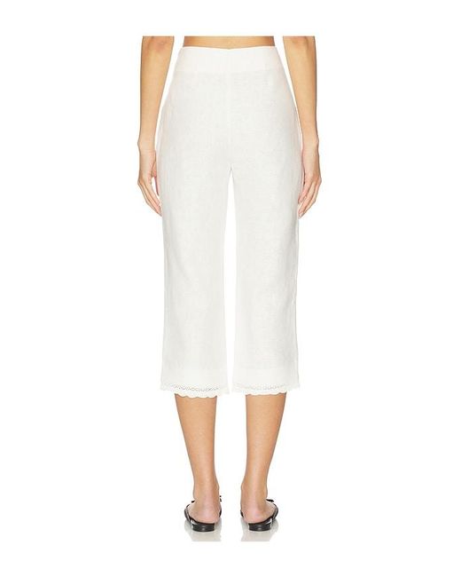 Posse White Effi Capri Pant