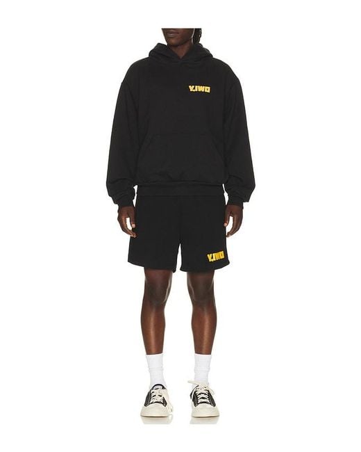Y,IWO Black Hardwear Hoodie for men