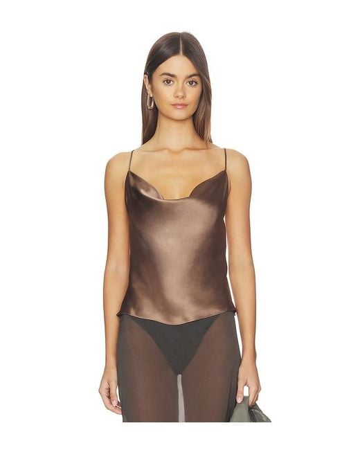 L'Agence Multicolor Calista Cowl Neck Cami Top