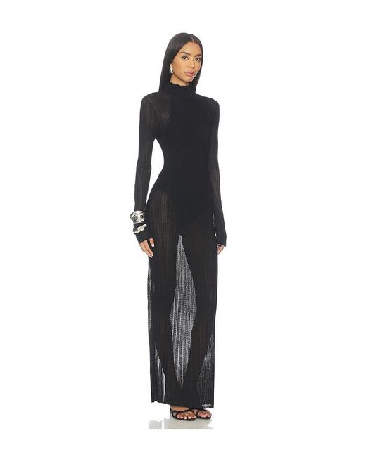 Nbd Black Pranjal Bodysuit Dress