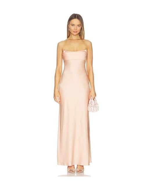 Runaway the Label White Madeleine Strapless Maxi Dress