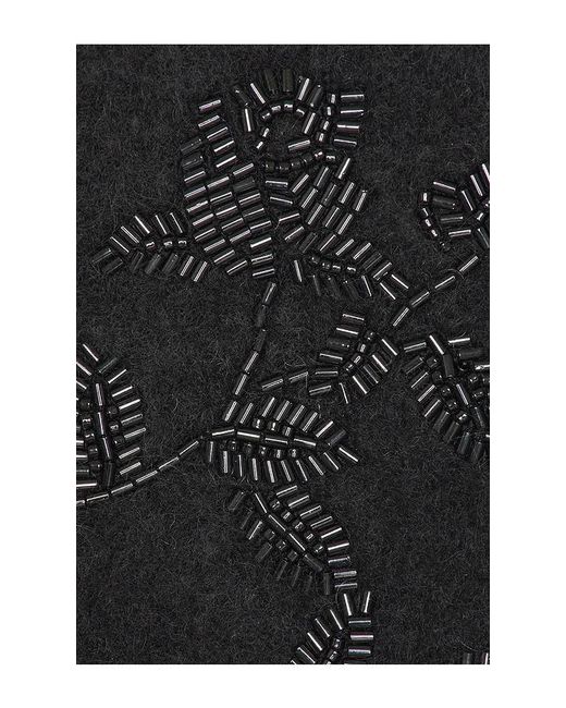 Markgong Black Beaded Mohair Knit Top