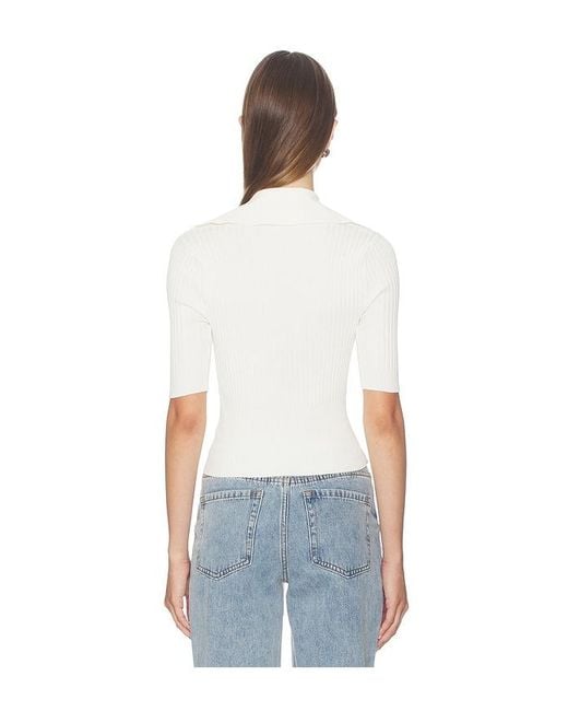 MORE TO COME White Lucille Knit Top