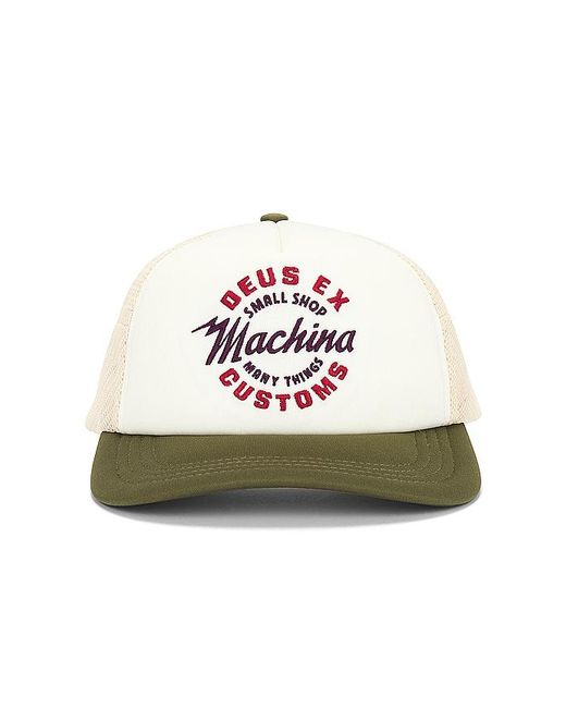 Deus Ex Machina White Amped Circle Trucker Hat for men