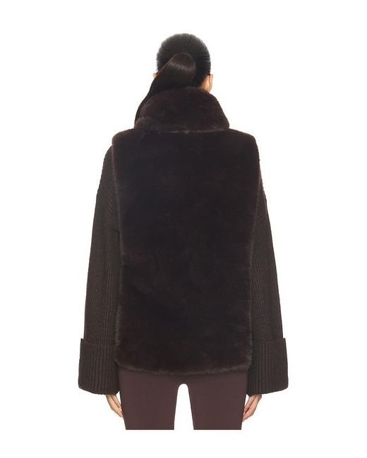 Susanna Chow Black Laurelle Faux Fur Vest