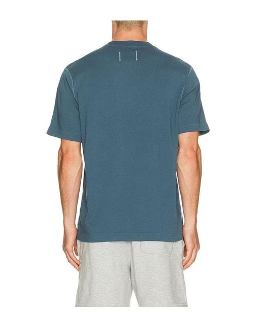 Reigning Champ Blue Midweight Jersey Og T-Shirt for men