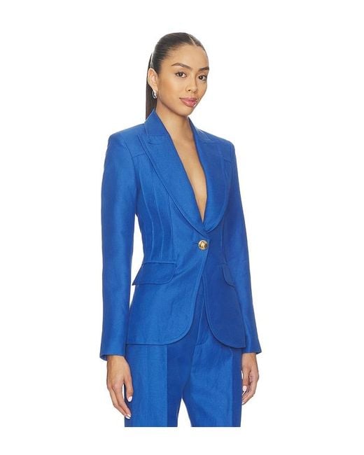 Smythe Blue Pintuck Blazer