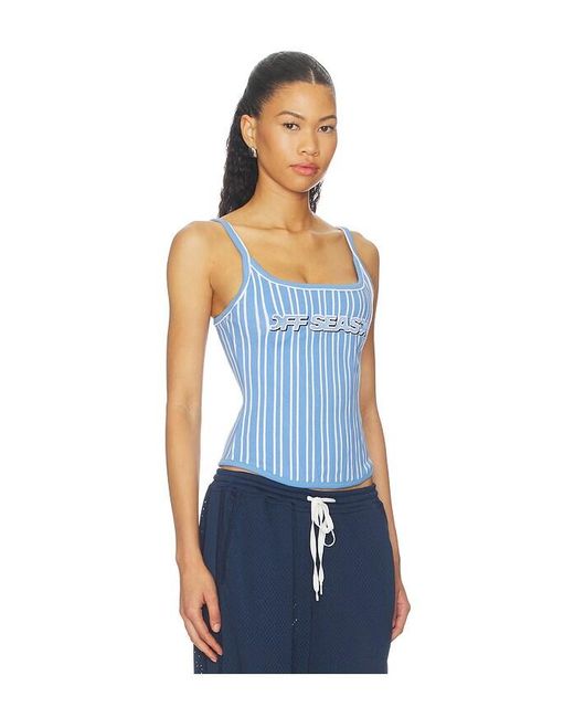 OFF SEASON Blue Corset Top