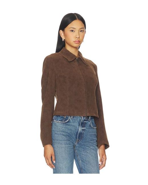 Free People Brown X We The Free River Faux Suede Jacket