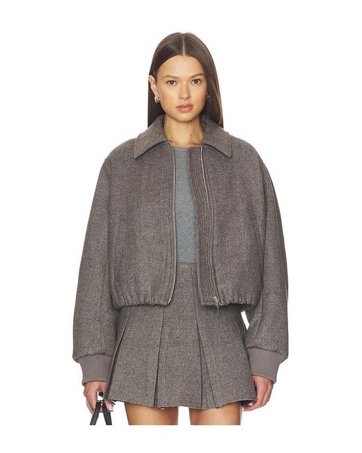 Nicholas Brown Frida Bomber Wool Blend Jacket