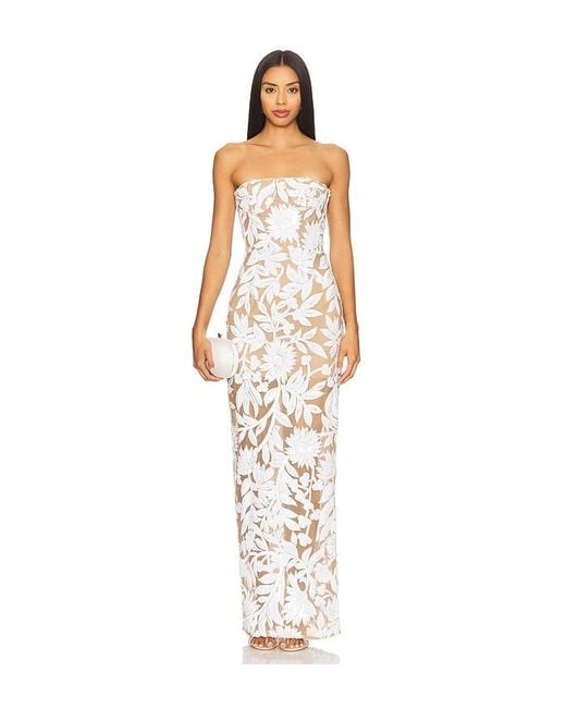 Bronx and Banco White Dahlia Maxi Dress