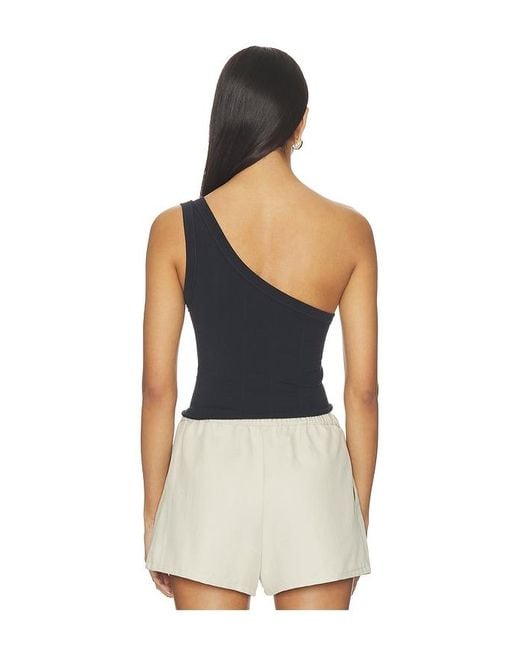 Free People Black So Soft Asym Cami