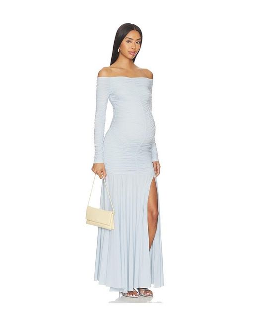 BUMPSUIT White Airbrush Off The Shoulder Dress