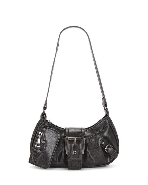 8 Other Reasons Black Vintage Buckle Shoulder Bag