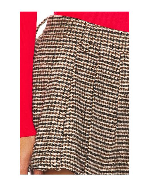 Lovers + Friends Multicolor Pleated Melton Wool Skort