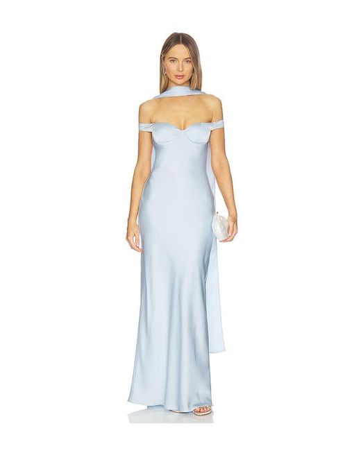 Runaway the Label White Raphaella Off Shoulder Maxi Dress