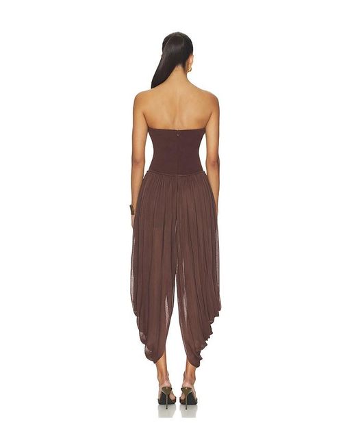 Et Ochs Brown Harris Knit Jumpsuit
